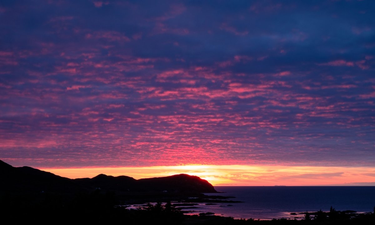 Sunset over Fascadale Bay