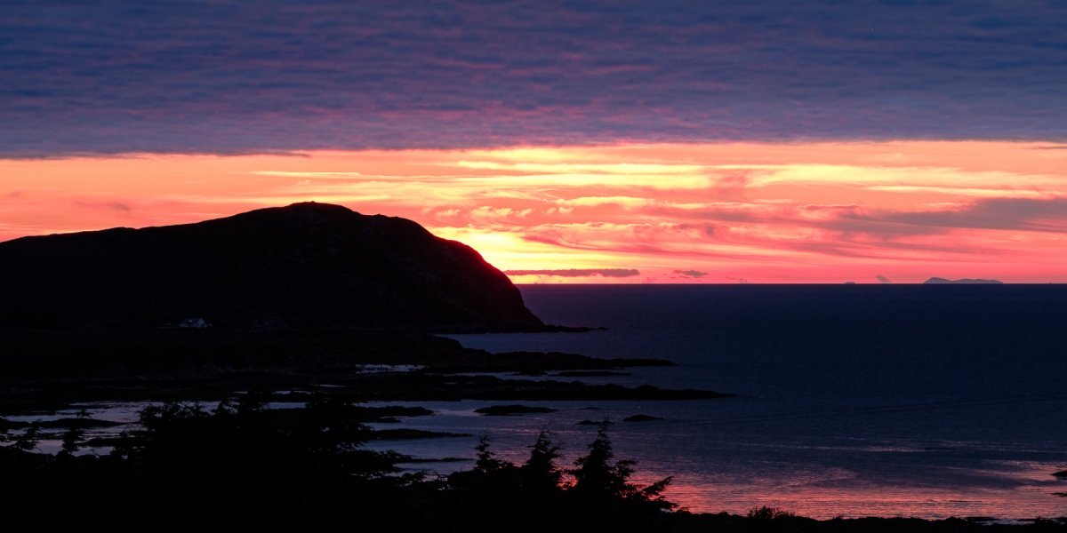 Sunset over Fascadale Bay